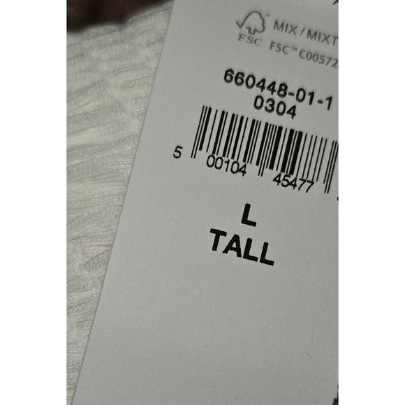 Gap Smocked Off-Shoulder Top Short Sleeves Woman's White Size Large Tall… - Picture 6 of 6